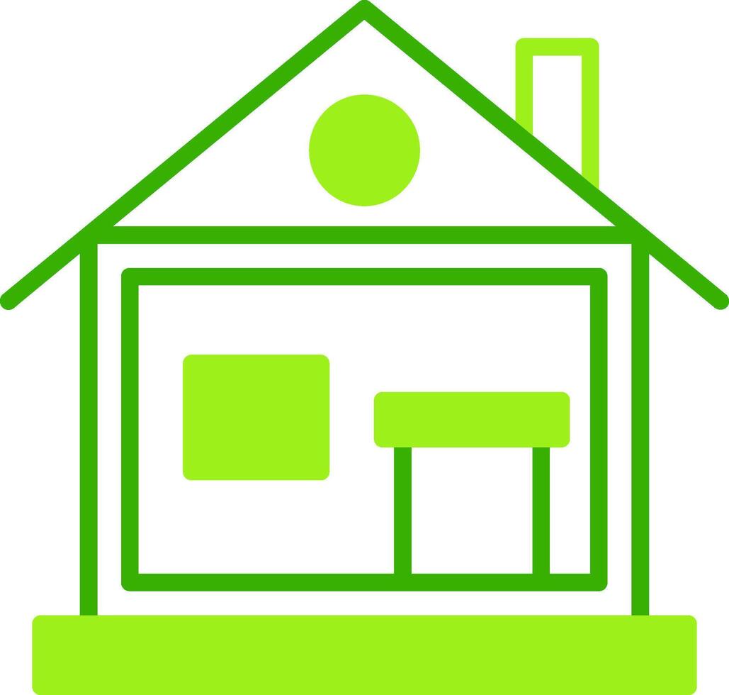 Real Estate Green Tone Icon vector