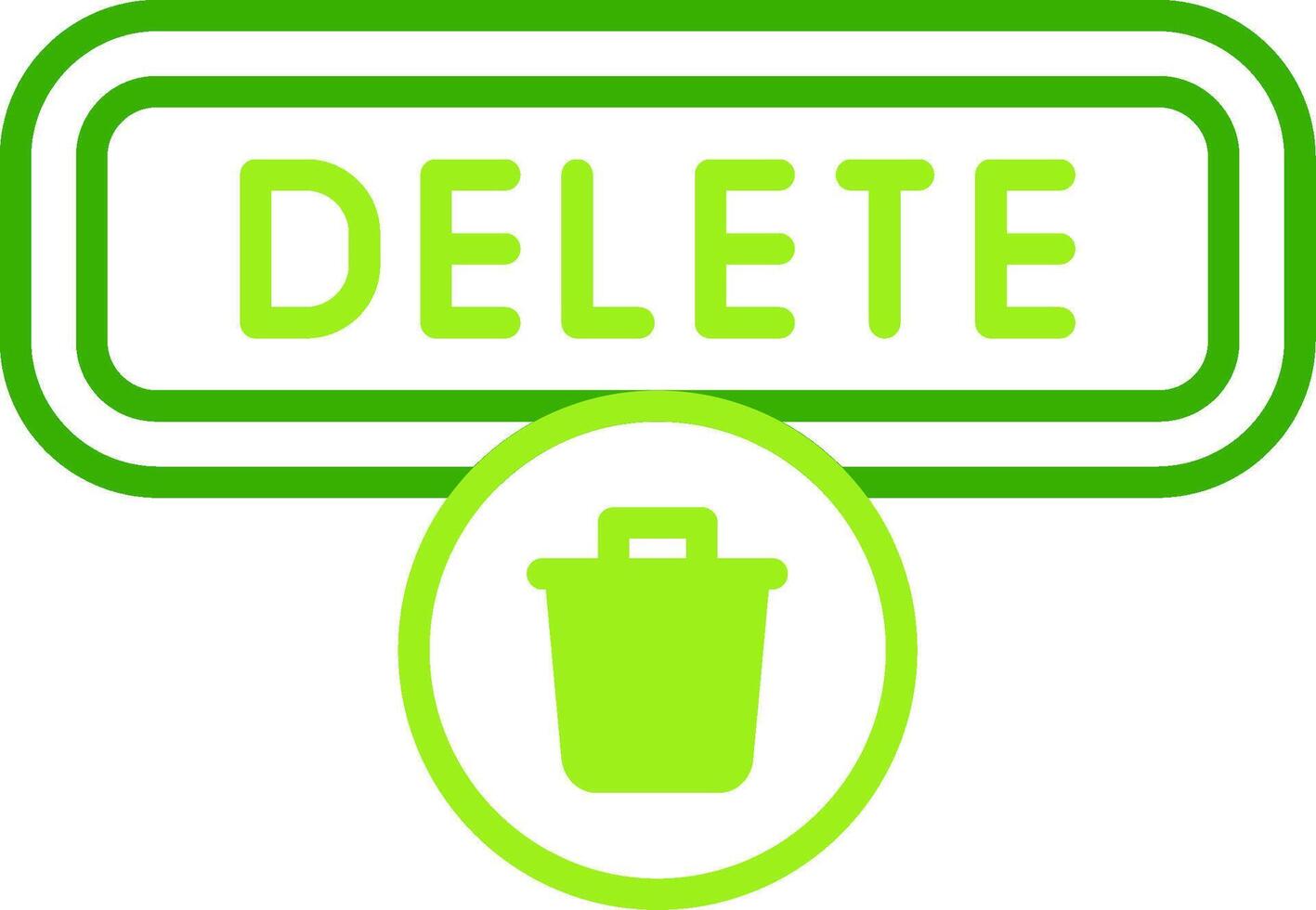 Delete Green Tone Icon vector