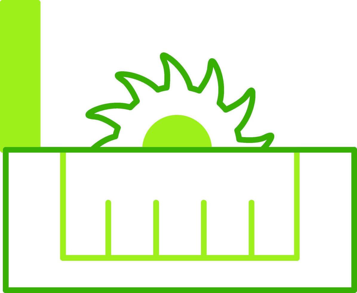 Table Saw Green Tone Icon vector