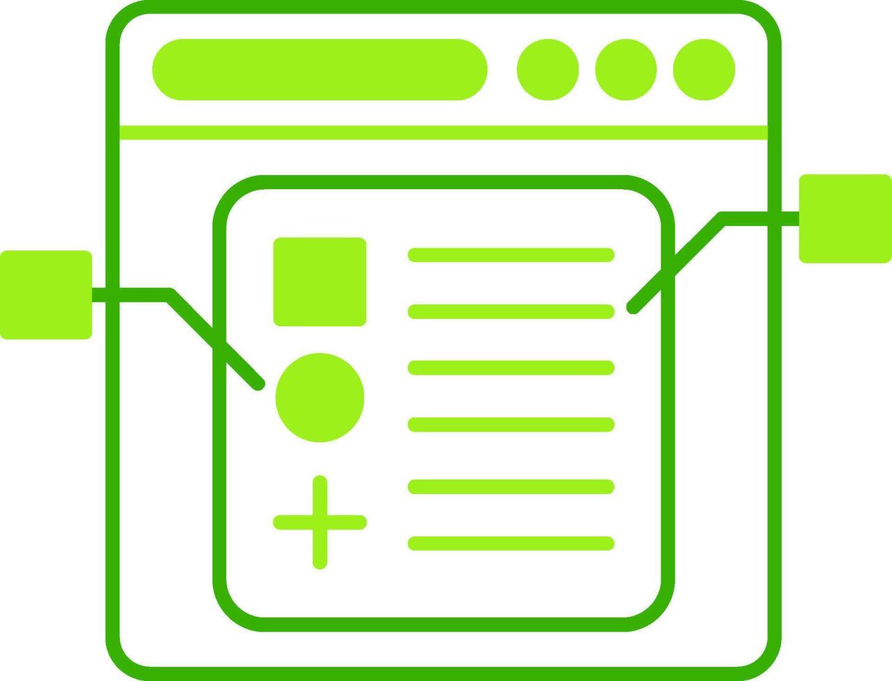 Web Design Green Tone Icon vector