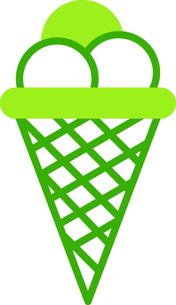 Ice Cream Green Tone Icon vector