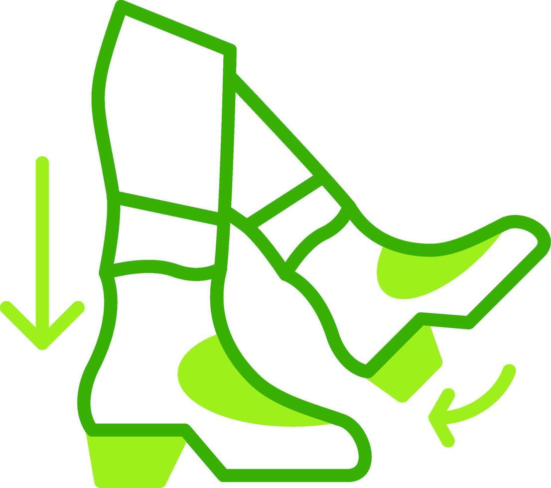 Step Back Green Tone Icon vector