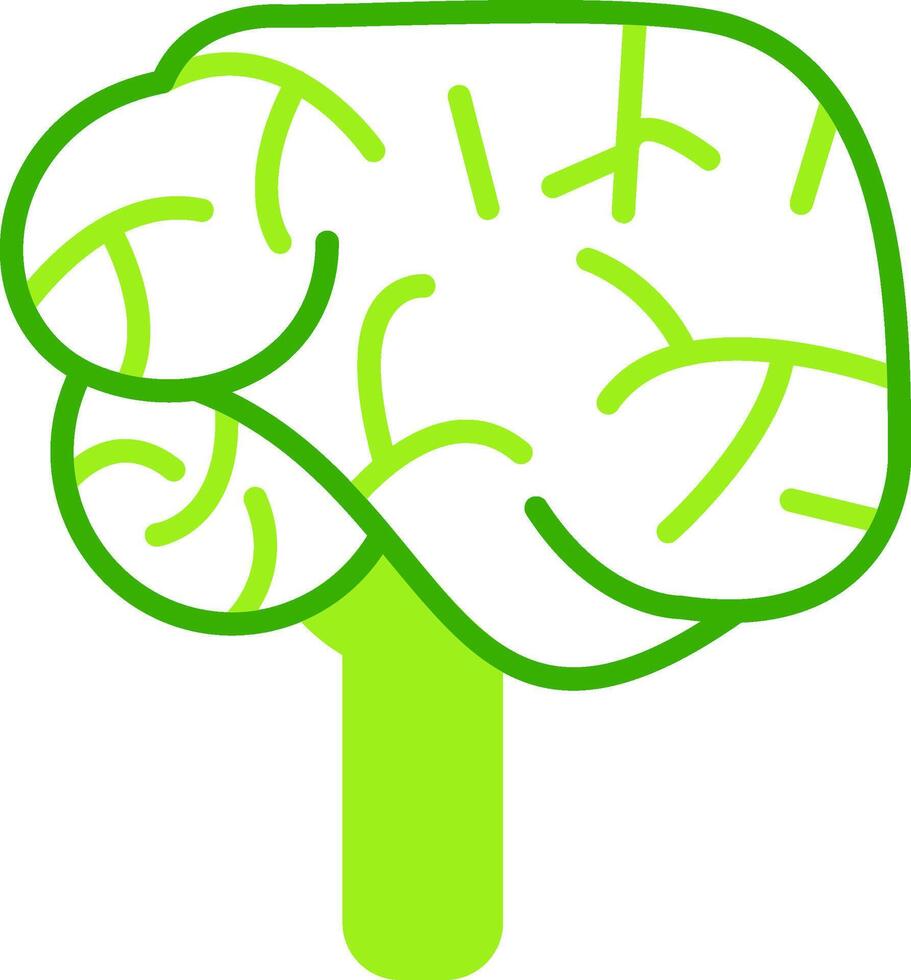 Cerebellum Green Tone Icon vector