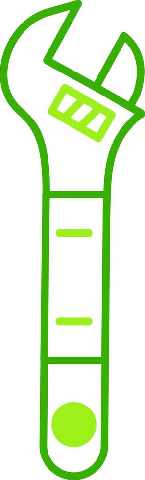 Adjustable Wrench Green Tone Icon vector
