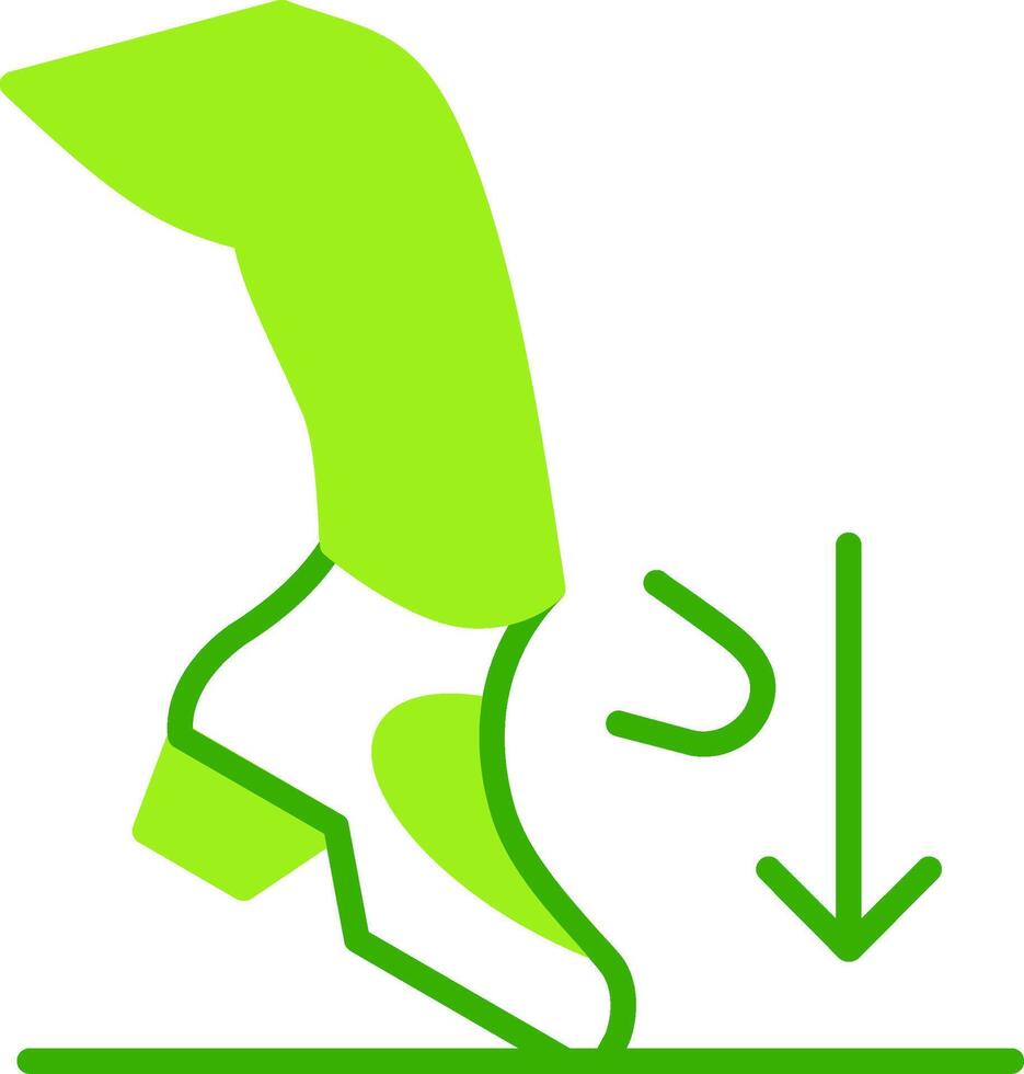 Ball Dig Green Tone Icon vector