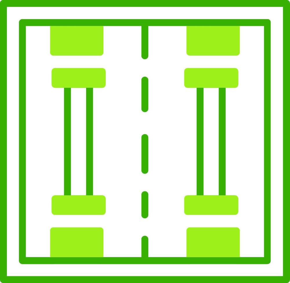 Lane Green Tone Icon vector