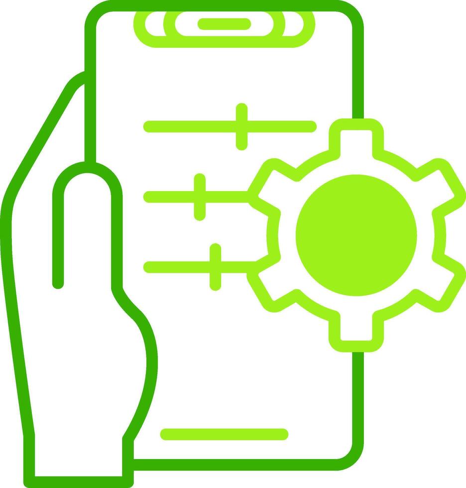 Setting Green Tone Icon vector