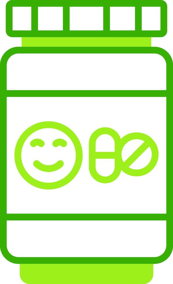 Antidepressant Green Tone Icon vector