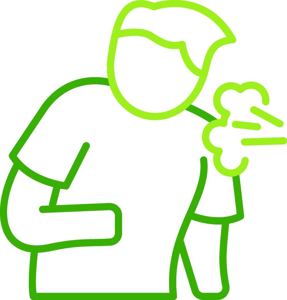 Cough Green Tone Icon vector