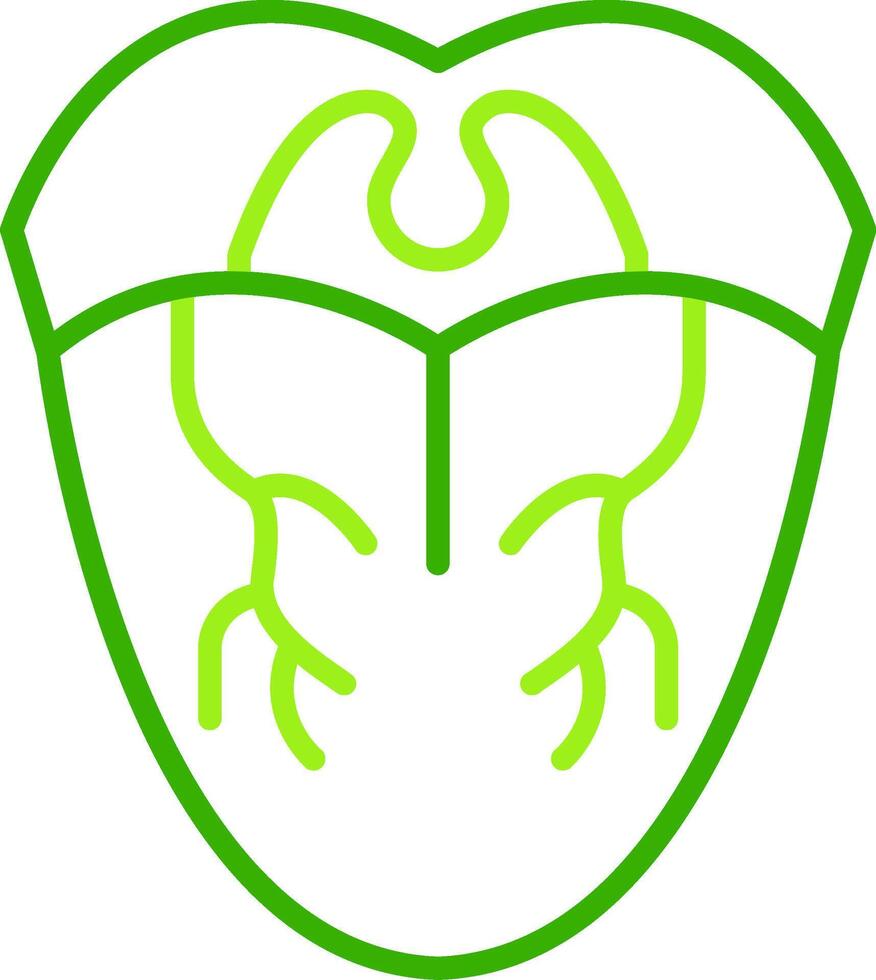 Tongue Green Tone Icon vector
