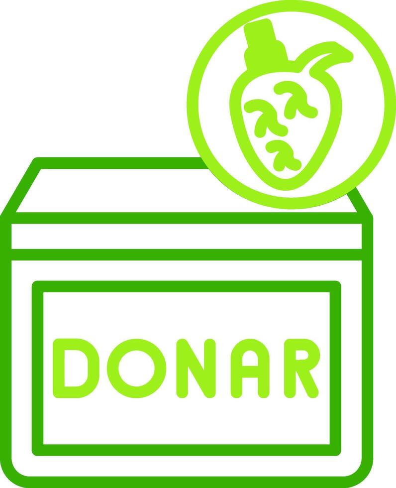 Heart Donar Green Tone Icon vector