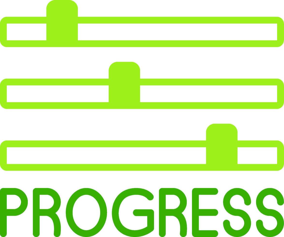 Progress Green Tone Icon vector