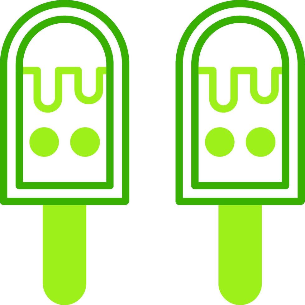 Ice Cream Green Tone Icon vector