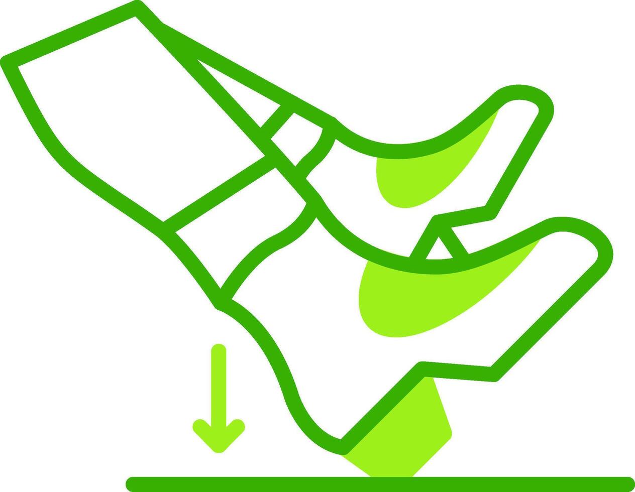 Heel Dig Green Tone Icon vector