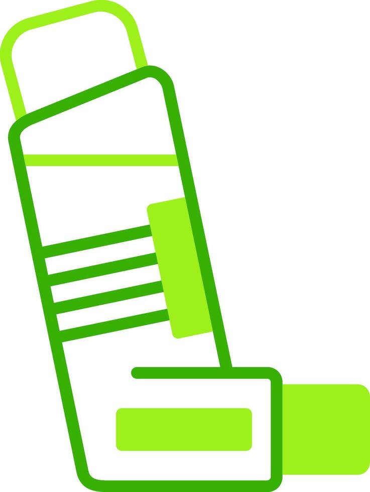 Inhaler Green Tone Icon vector