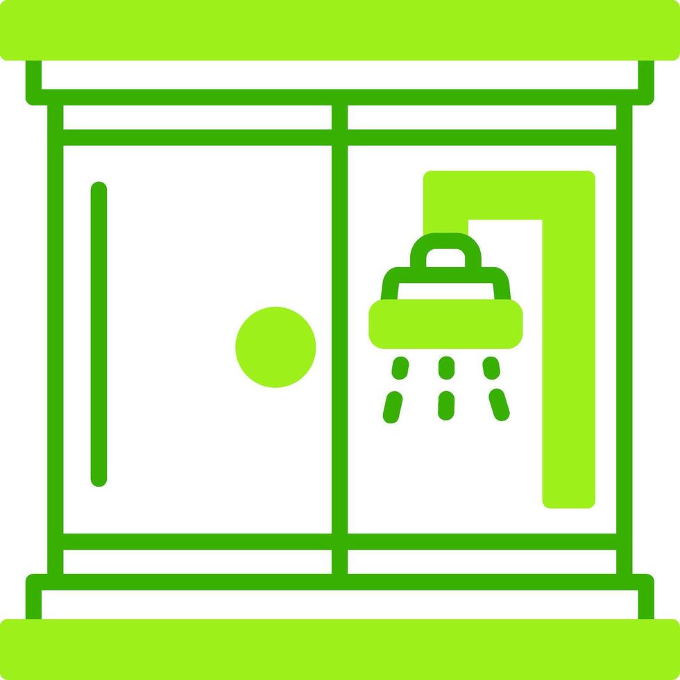 Shower Room Green Tone Icon vector