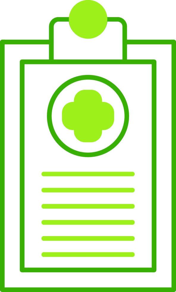 Medical Report Green Tone Icon vector