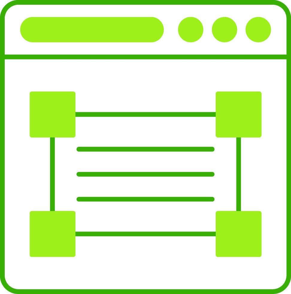 Web Design Green Tone Icon vector