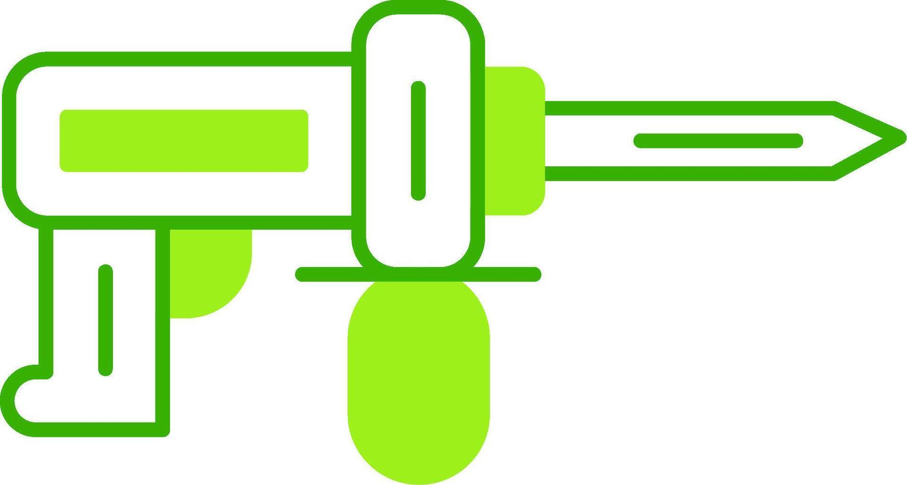 Hammer Drill Green Tone Icon vector