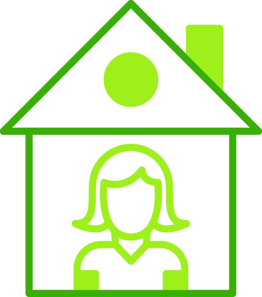 Isolation Green Tone Icon vector