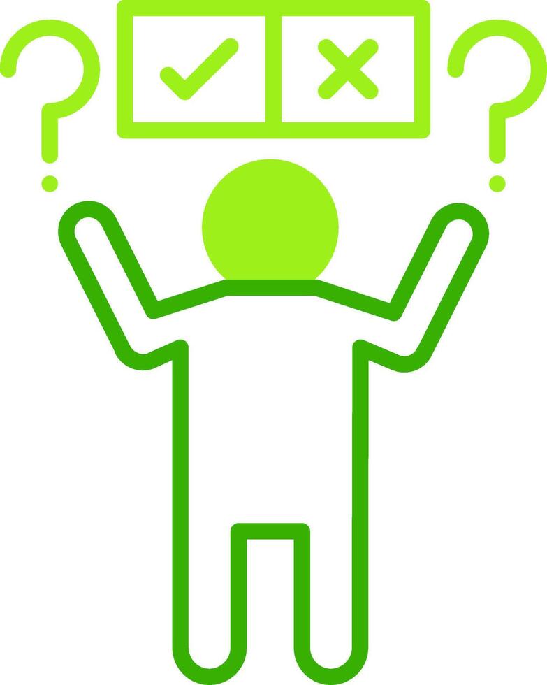Confusion Green Tone Icon vector