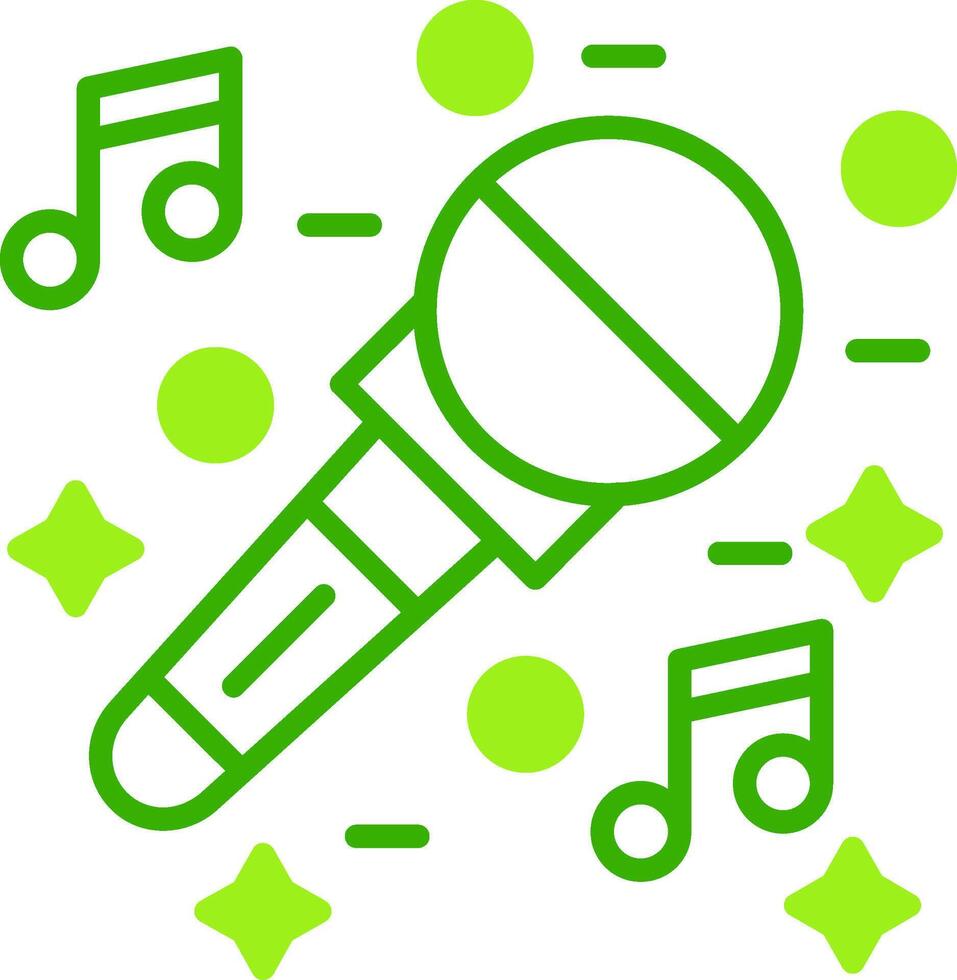 Music Green Tone Icon vector