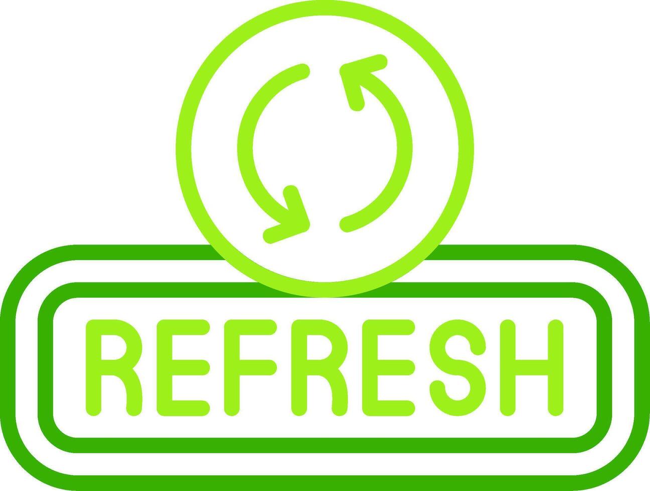 Refresh Green Tone Icon vector