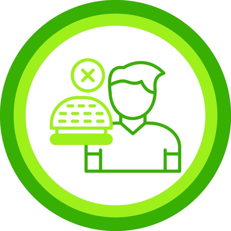 No Appetite Green Tone Circle Icon vector