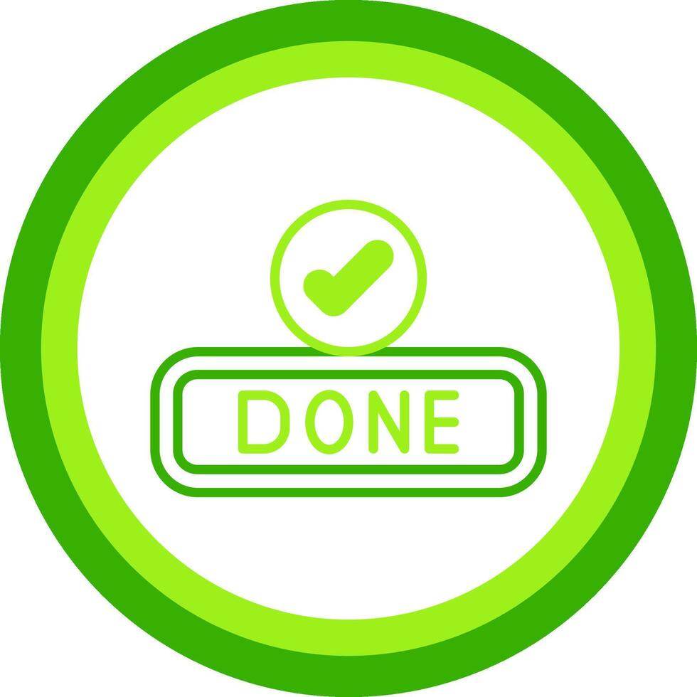 Done Green Tone Circle Icon vector