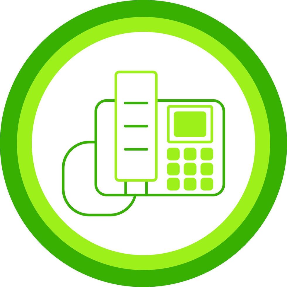 LandGreen Tone Circle Phone Green Tone Circle Icon vector