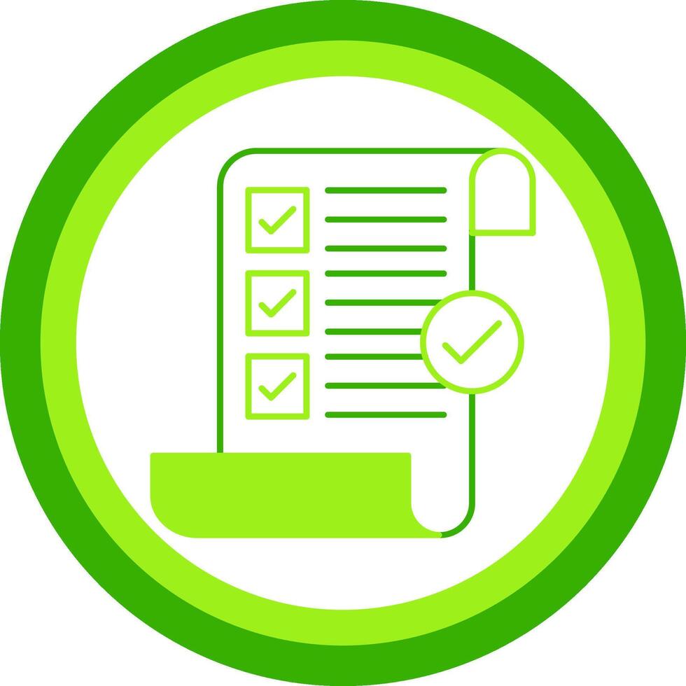 Terms and Conditions Green Tone Circle Icon vector