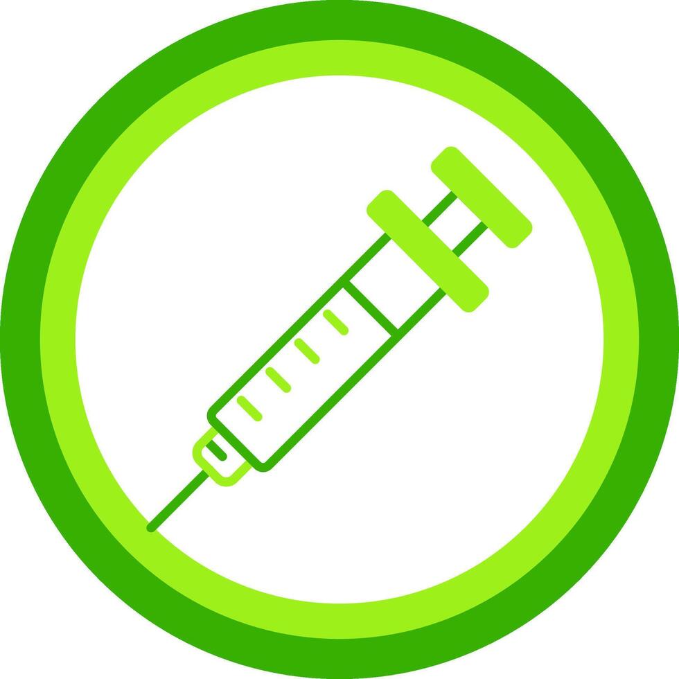 Injection Green Tone Circle Icon vector