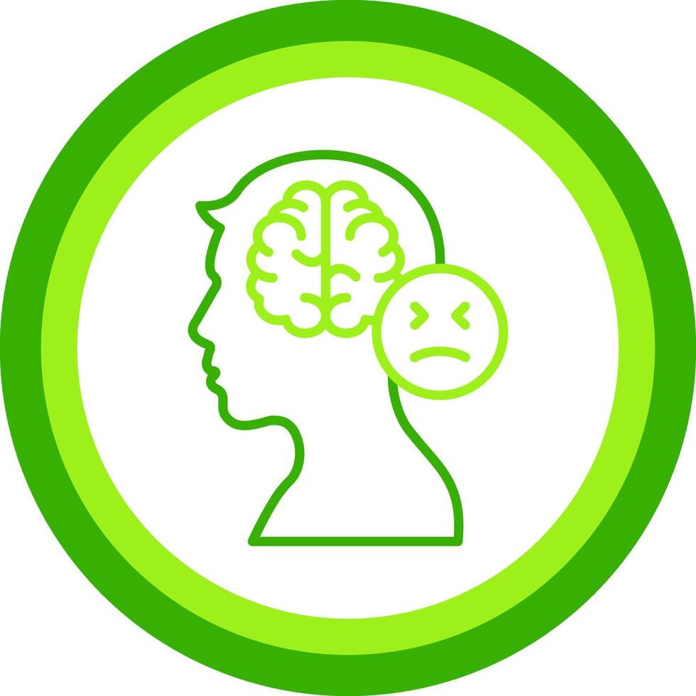 Mood Swings Green Tone Circle Icon vector