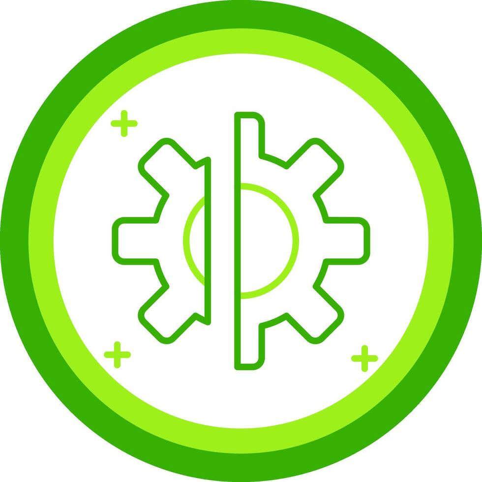Disruption Green Tone Circle Icon vector