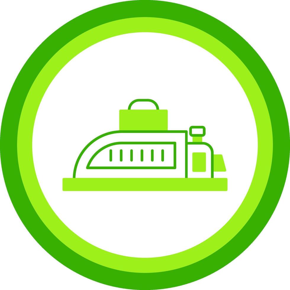 Planer Green Tone Circle Icon vector
