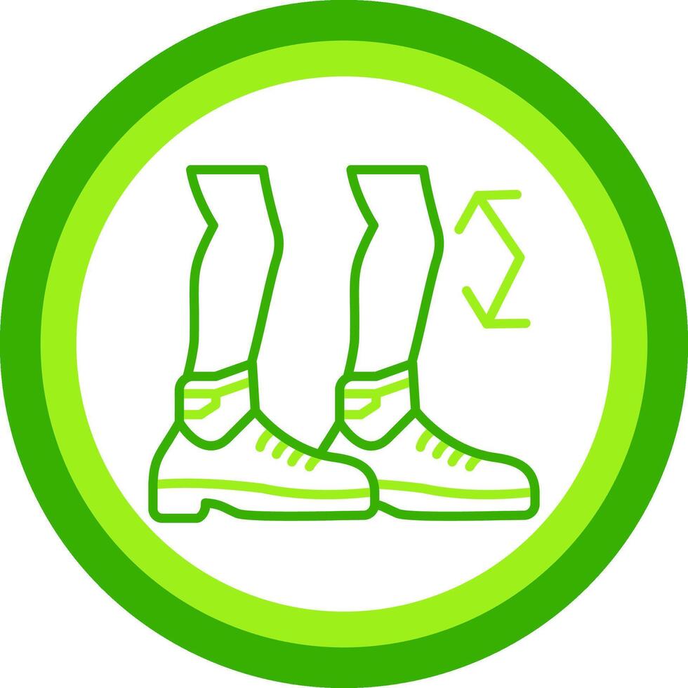 Bending Green Tone Circle Icon vector
