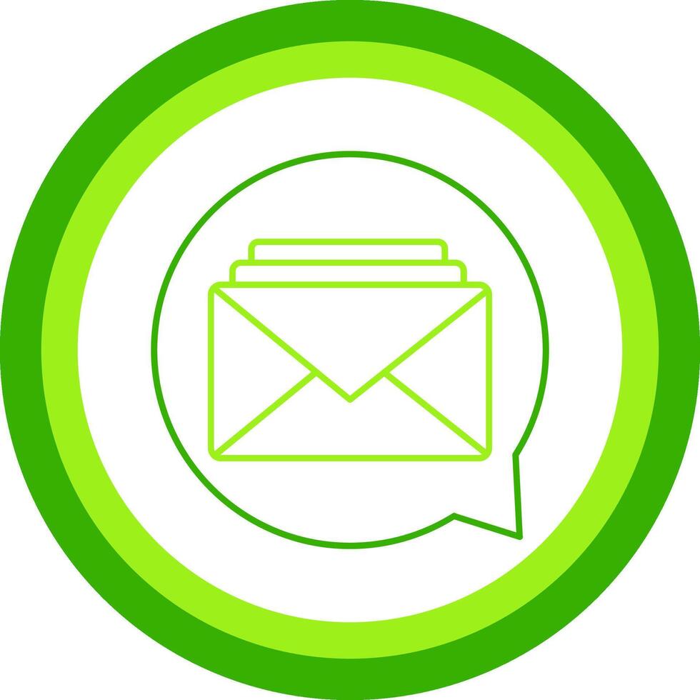 Email Green Tone Circle Icon vector