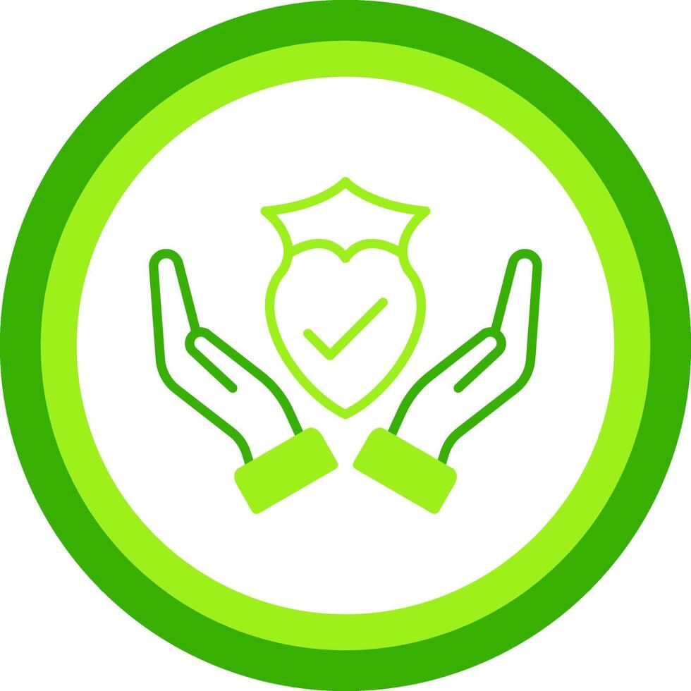 Trust Green Tone Circle Icon vector