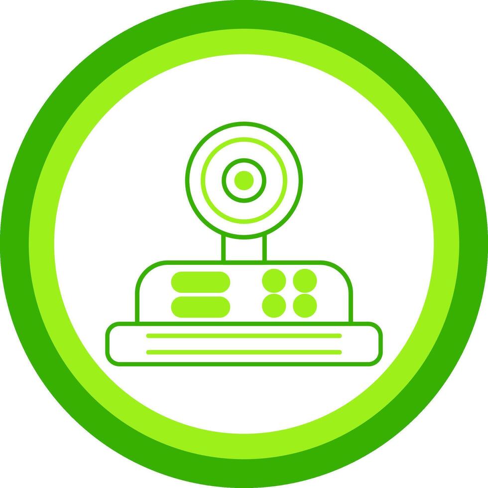 Camera Green Tone Circle Icon vector