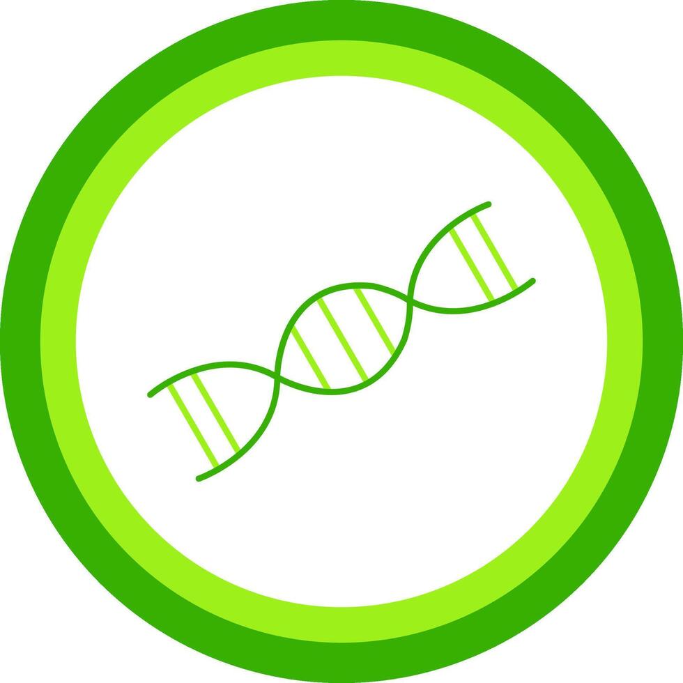 Dna Green Tone Circle Icon vector