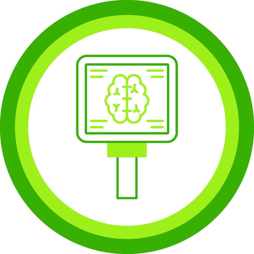 Mri Green Tone Circle Icon vector