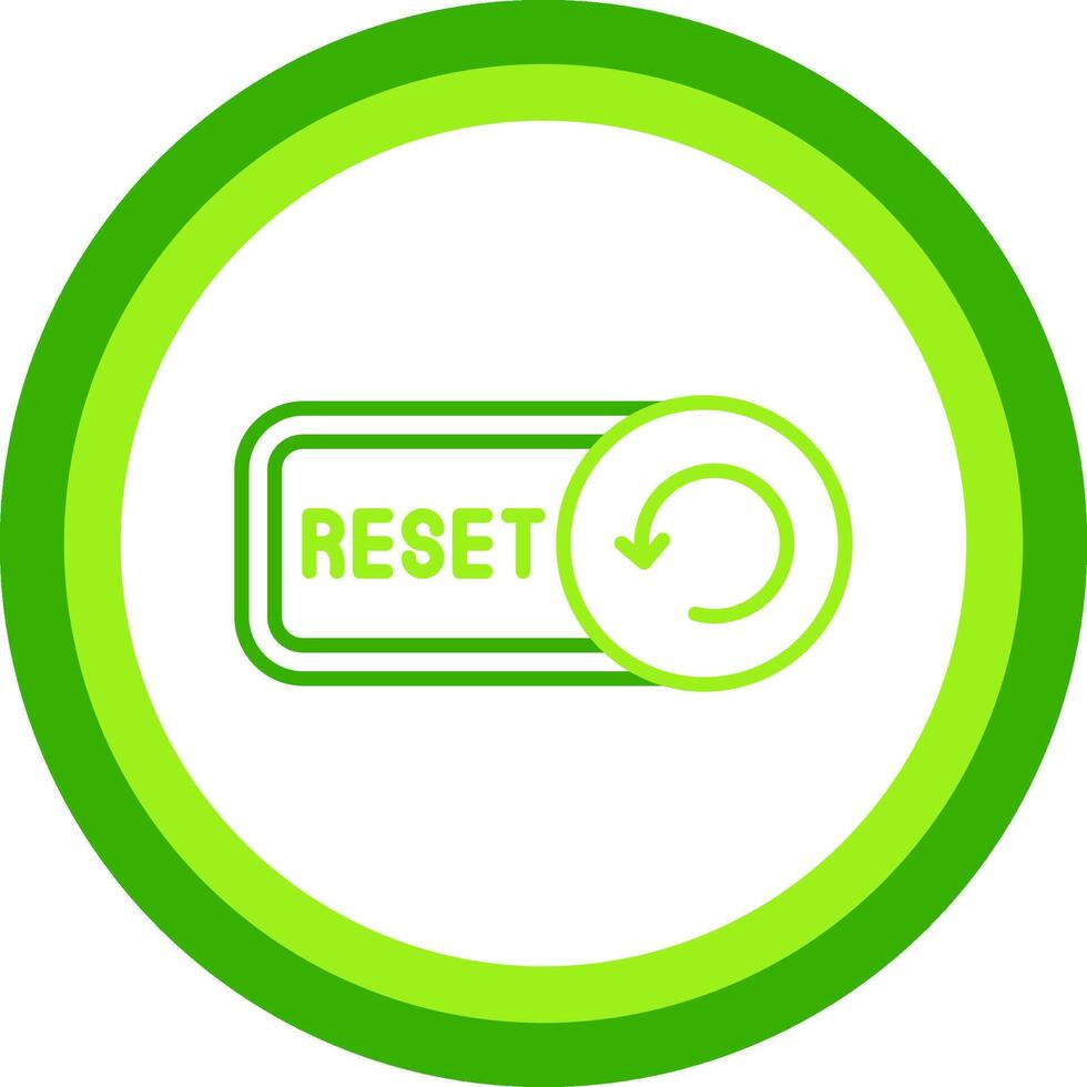 Reset Green Tone Circle Icon vector