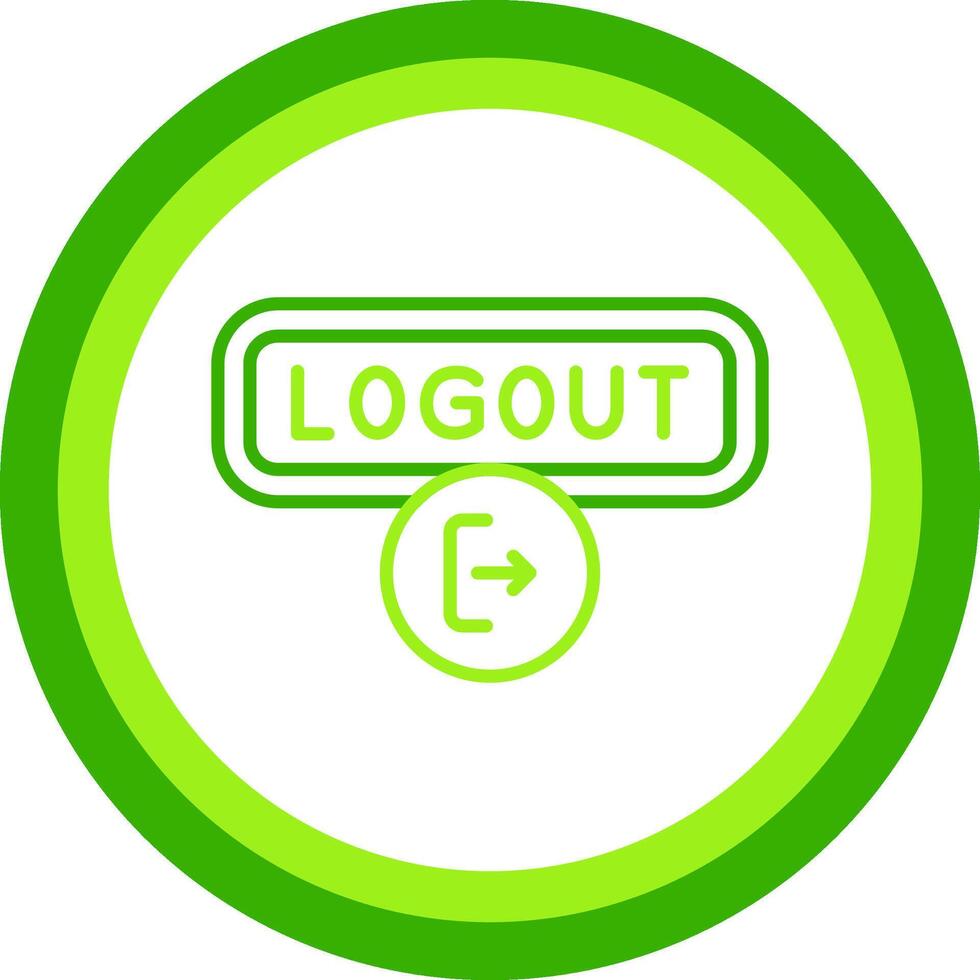 Logout Green Tone Circle Icon vector