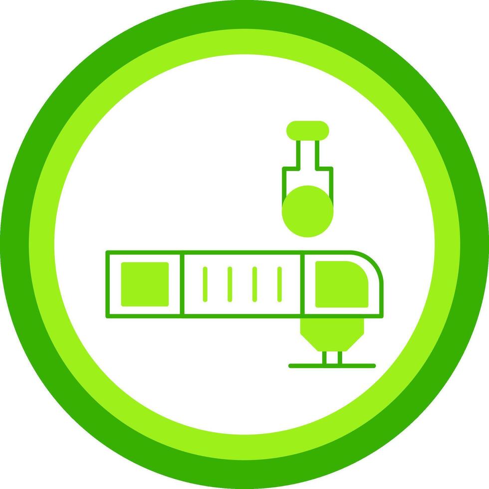 Oscillating Multi Tool Green Tone Circle Icon vector