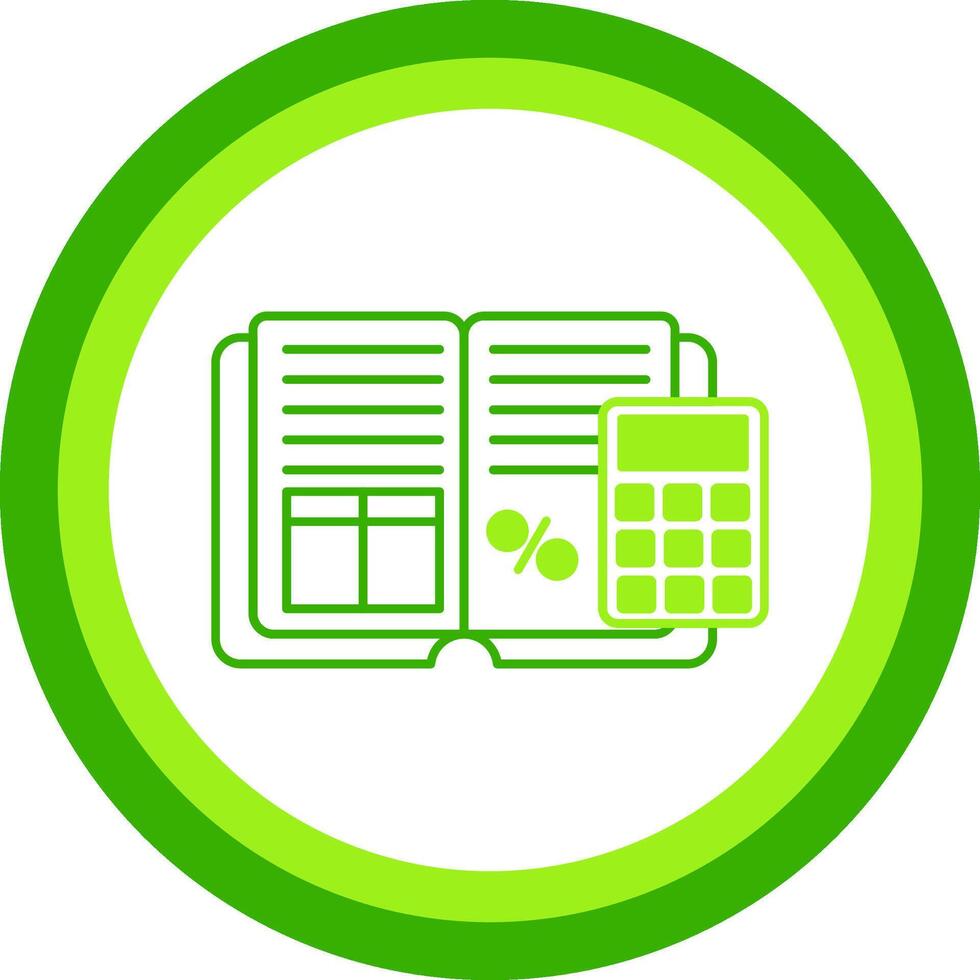 Profit Division Green Tone Circle Icon vector