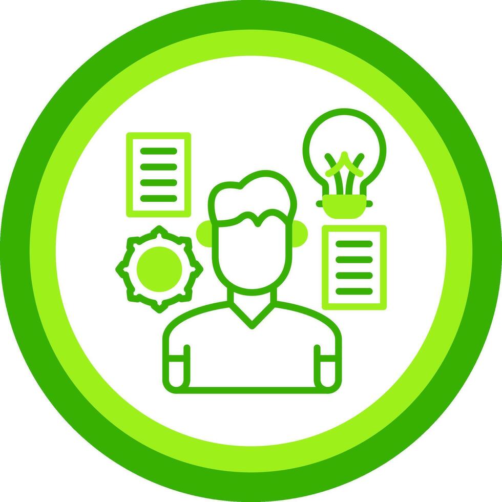Skills Green Tone Circle Icon vector