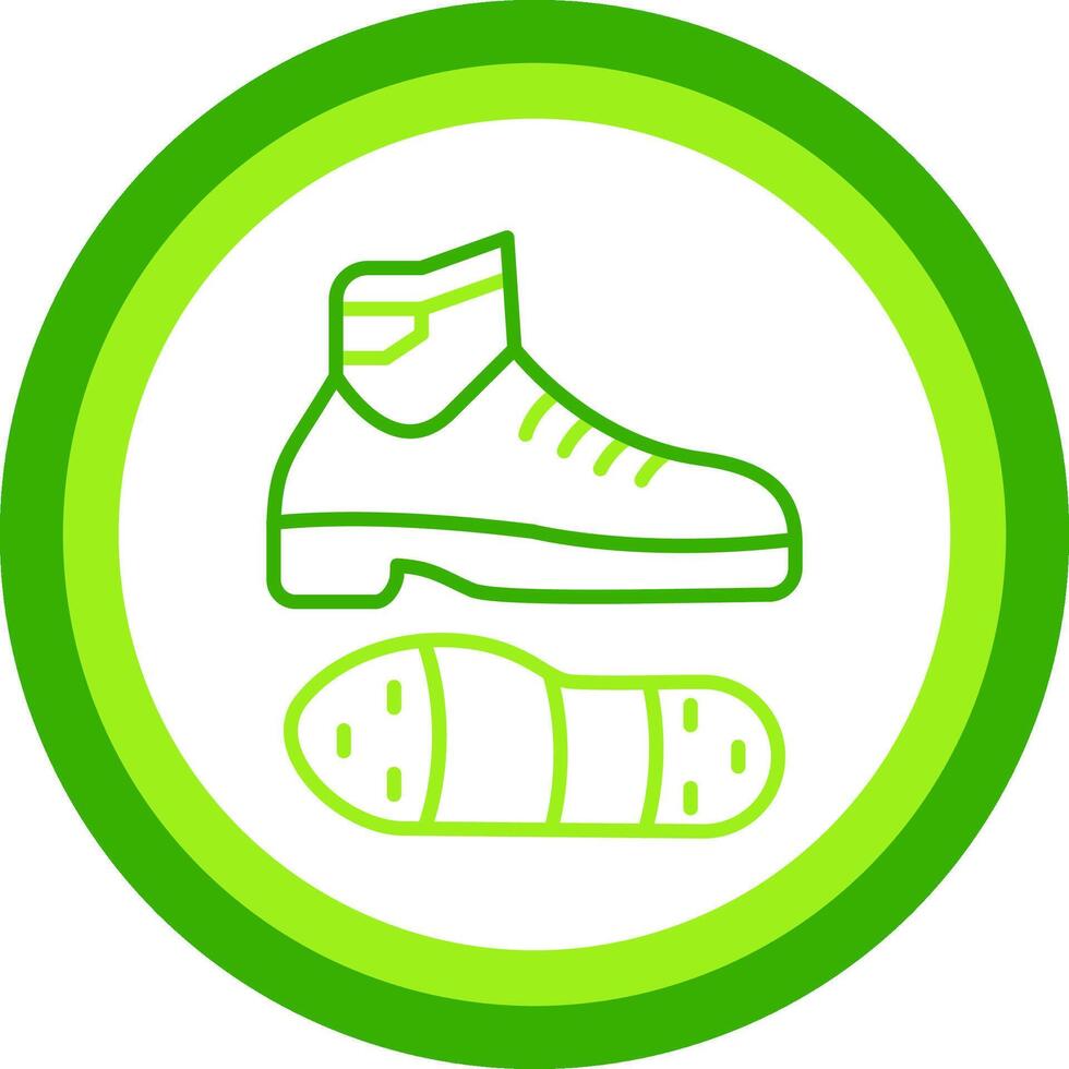 Tap Shoes Green Tone Circle Icon vector