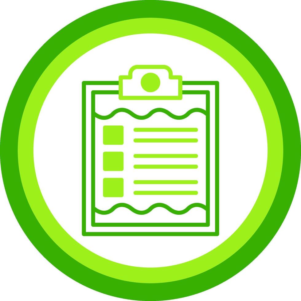 Clipboard Green Tone Circle Icon vector