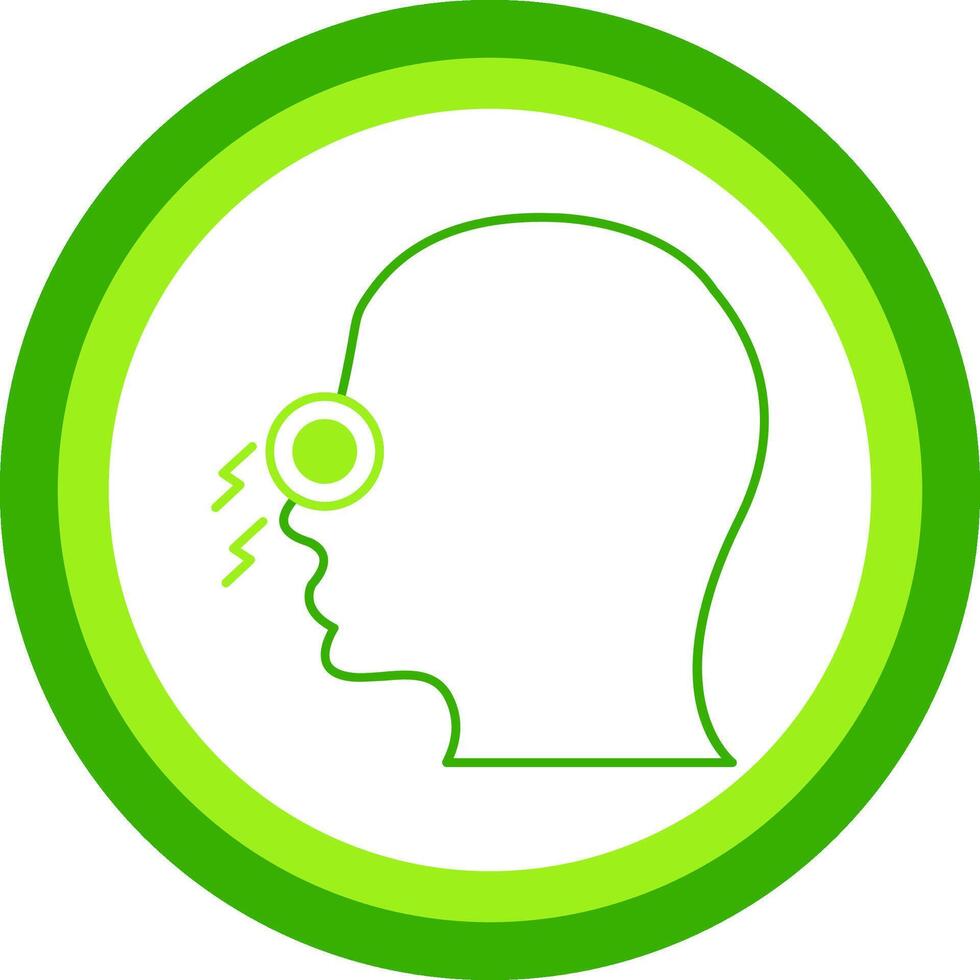 Congestion Green Tone Circle Icon vector