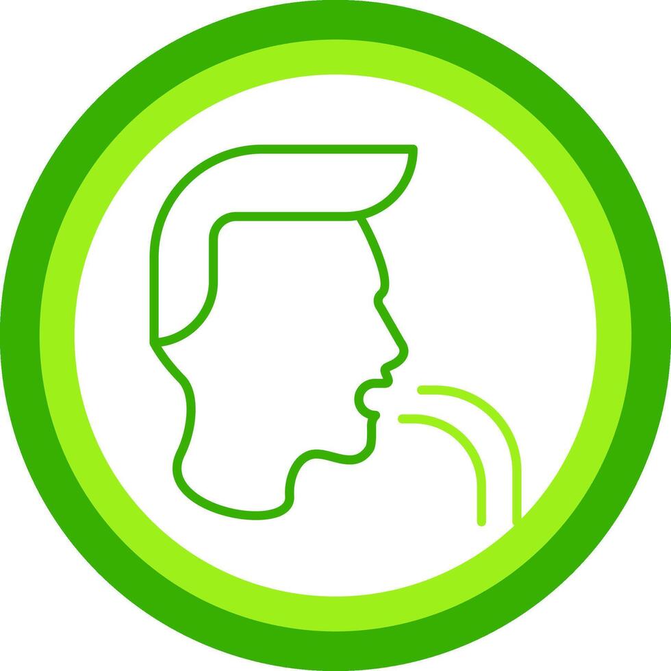 Nausea Green Tone Circle Icon vector